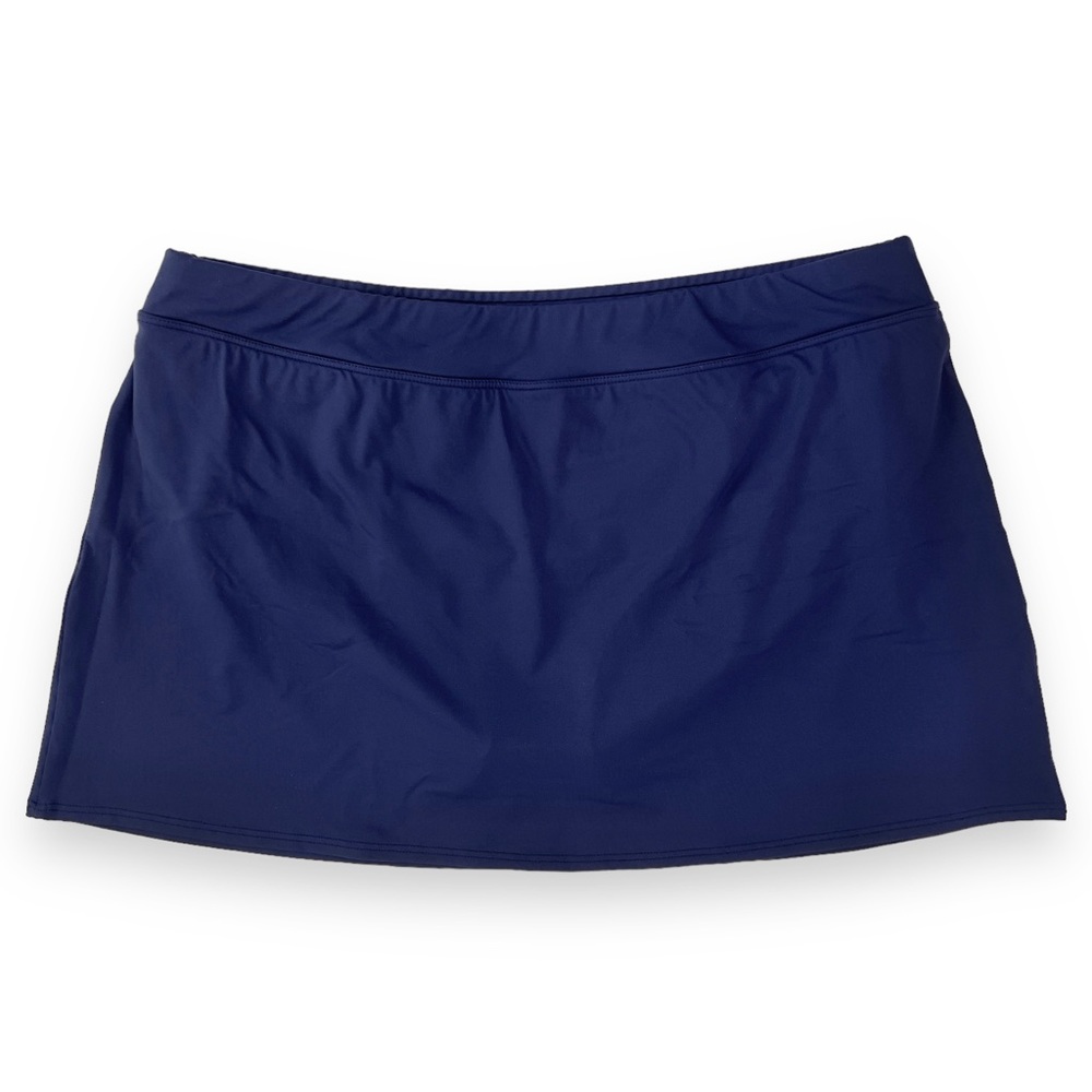 Lands End Swim Skirt with built-in briefs Style 347223 Navy size 18